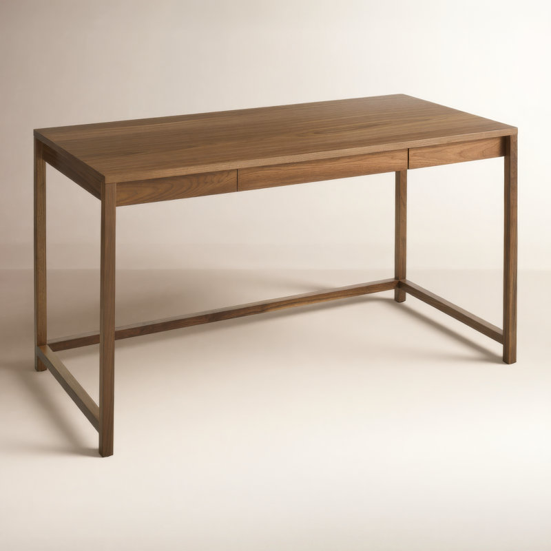 Open Plan Writing Desk, Walnut, 30" H x 54" W x 25" D