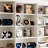 78.7" H Large Media Shelf Unit With 12 Open Shelves & 3 Cabinets-1275232327