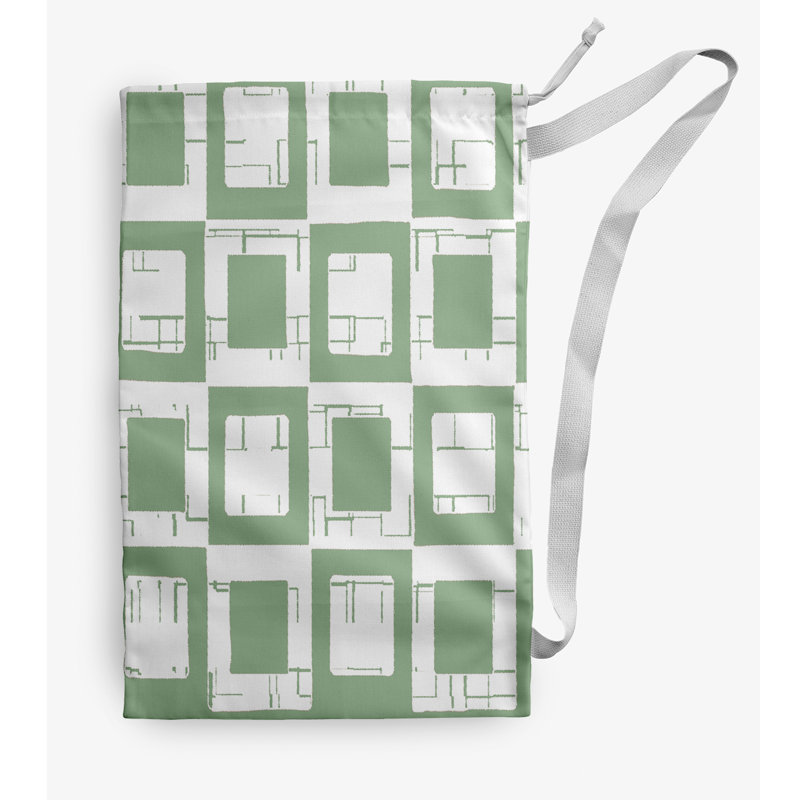Fabric Laundry Bag with Handles, Medium (36" H x 28" W), Green