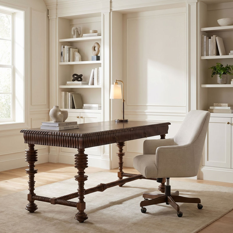Portuguese Writing Desk, 31" H x 60" W x 28" D
