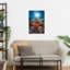 Sunlit Coral Garden Colorful Serene Tranquil Fish Nature Ocean Wall Art Print 1 Piece Wrapped Canvas Wall Art-2144360409
