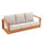 Outdoor Eucalyptus Patio Sofa With Cushions