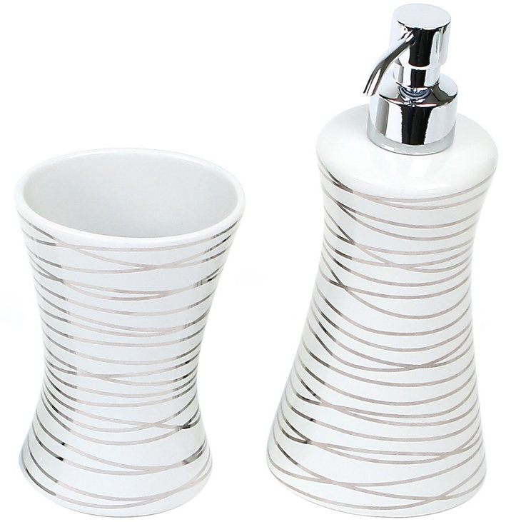 Ensemble d'accessoires de salle de bain 2 pièces Diva, Anthracite / Argenté