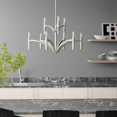 Manasi 9 - Light Dimmable Tiered Chandelier