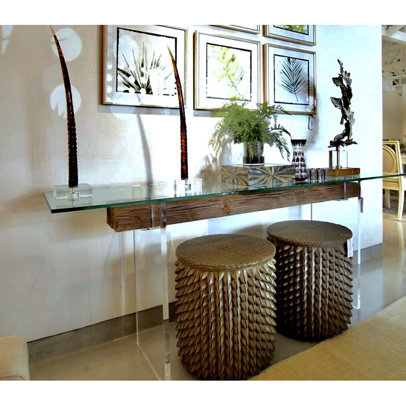 Fiorelita 80'' W Glass Console Table