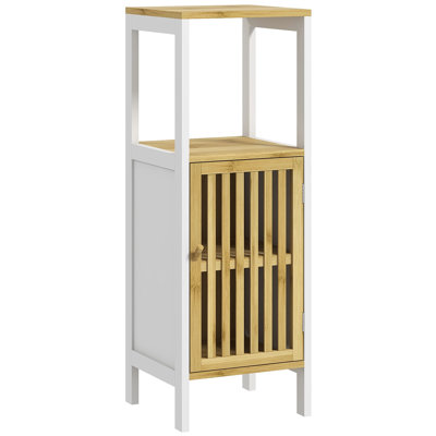 Manufactured Wood, Bamboo Freestanding Bathroom Cabinet