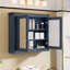 Armoire de salle de bain murale moderne avec deux miroirs et rangement réglable