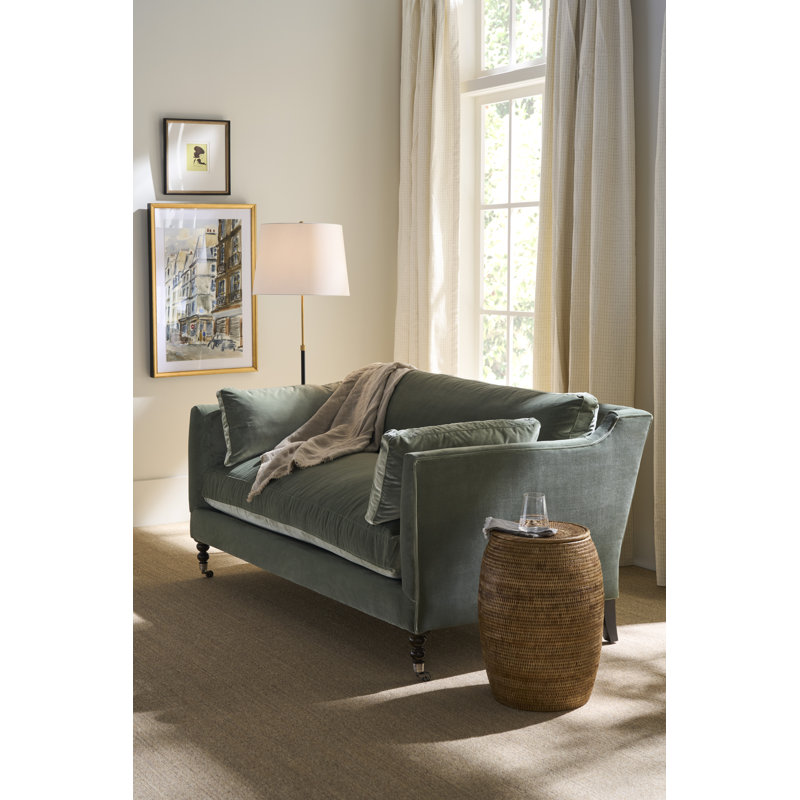 Madeline Sofa, Carob, Bone White Linen Blend, 34"H x 90"W x 40"D