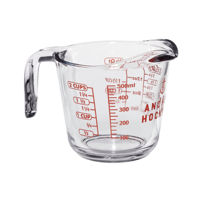 500Ml Glass Measuring Cup, 14.7cm H x 14.7cm W x 20cm D