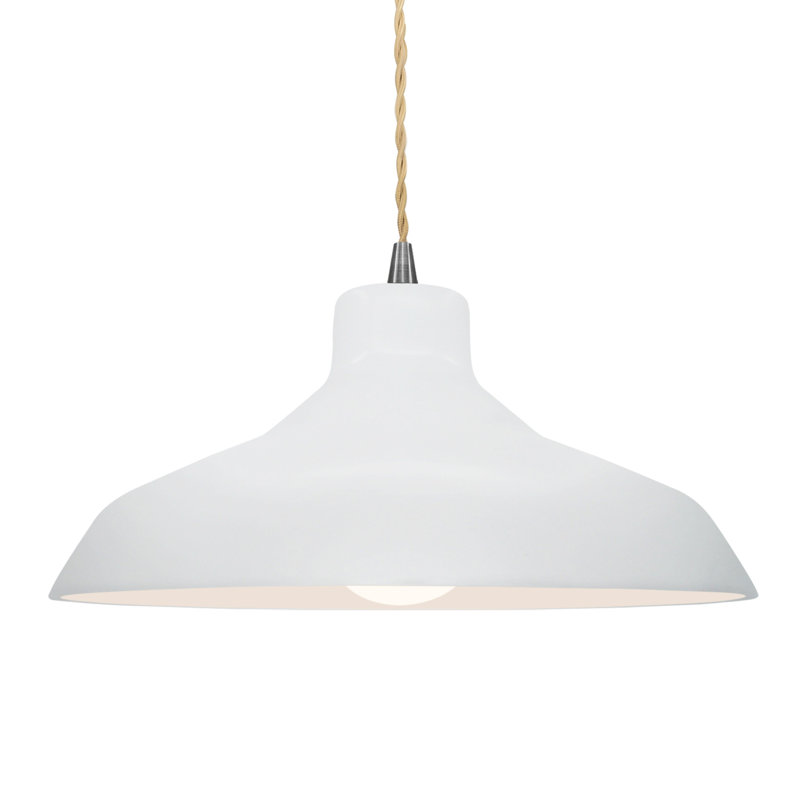 Gela 1 - Light Dome Pendant, Brushed Nickel, 5.75" H x 11.5" W x 11.5" D, Celadon Green Crackle