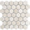 11.8 x 11.8 Crema Marfil Marble Straight Edge Honeycomb Mosaic Tile