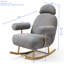 Chaise berçante moderne en tissu Sherpa-1365740121