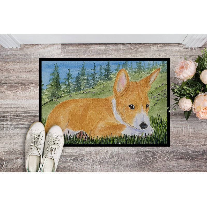 Tapis d'intérieur / extérieur antidérapant Basenji, Rectangle 2 pi x 3 pi
