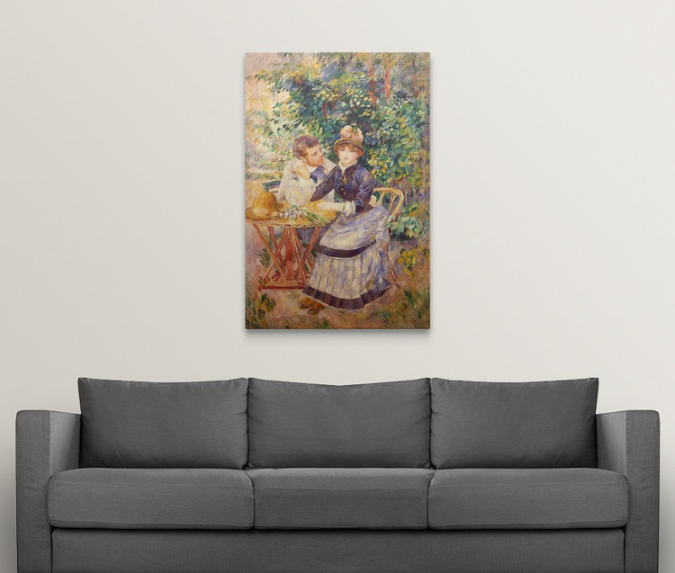 «In the Garden, 1885» par Pierre-Auguste Renoir, reproduction d'art, H 48 po x l 32 po x P 1,5 po, Toile