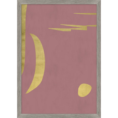Blush Gilt Composition 1 Framed Print Canvas