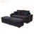 Tereas 70.5“ Upholstered Loveseat with Ottoman, Sectional Reversible Chaise Lounge-2001043623