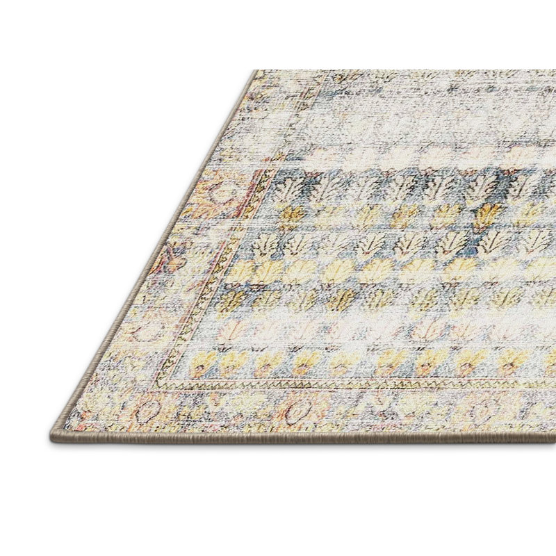 Tapis beige / jaune, Rectangle 6 pi x 9 pi