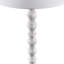 Lampe sur pied standard 59,5 "avec abat-jour en tissu blanc