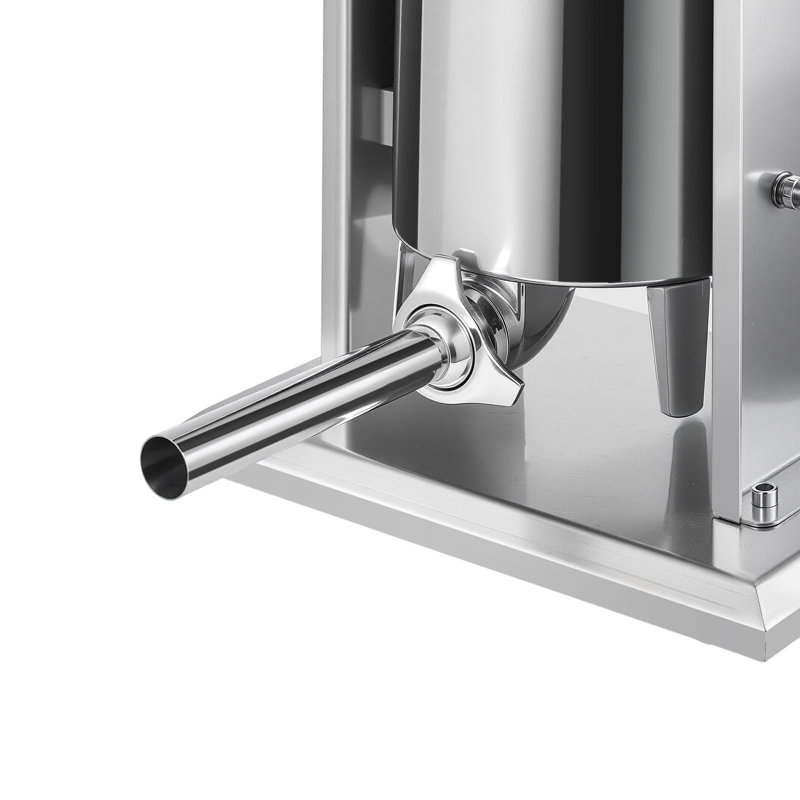 Electric Sausage Stuffer, 25 LBS / 12 L Vertical Meat Stuffer, Stepless Speed Control and Foot Pedal, Stainless Steel Heavy Duty Sausage Filler with 4 Stuffing Tubes, for Commercial & Home Use