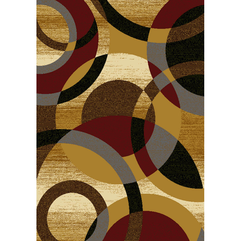 Tapis orange / brun / rouge Bahr Ricochet, 1 pi 10 po x 3 pi