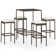 Patio Bar Table and Stools with Cushions Poly Rattan