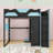 Full Size Loft Bed with RGB Lighting and Storage Solutions-2019013190