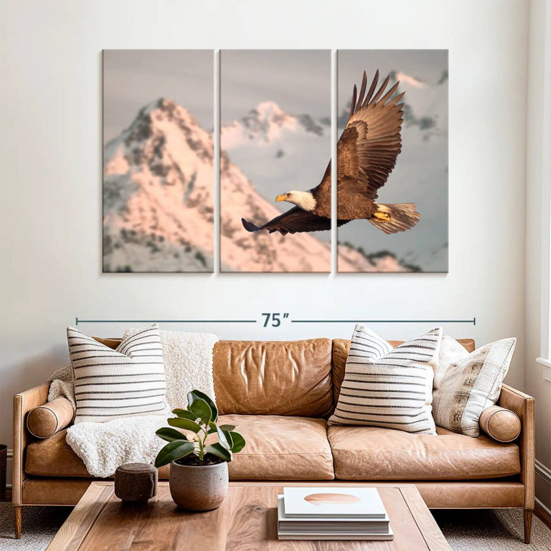 Majestic Bald Eagle, 42" H x 65" W