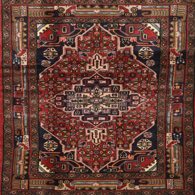 Tapis oriental brun / bourgogne