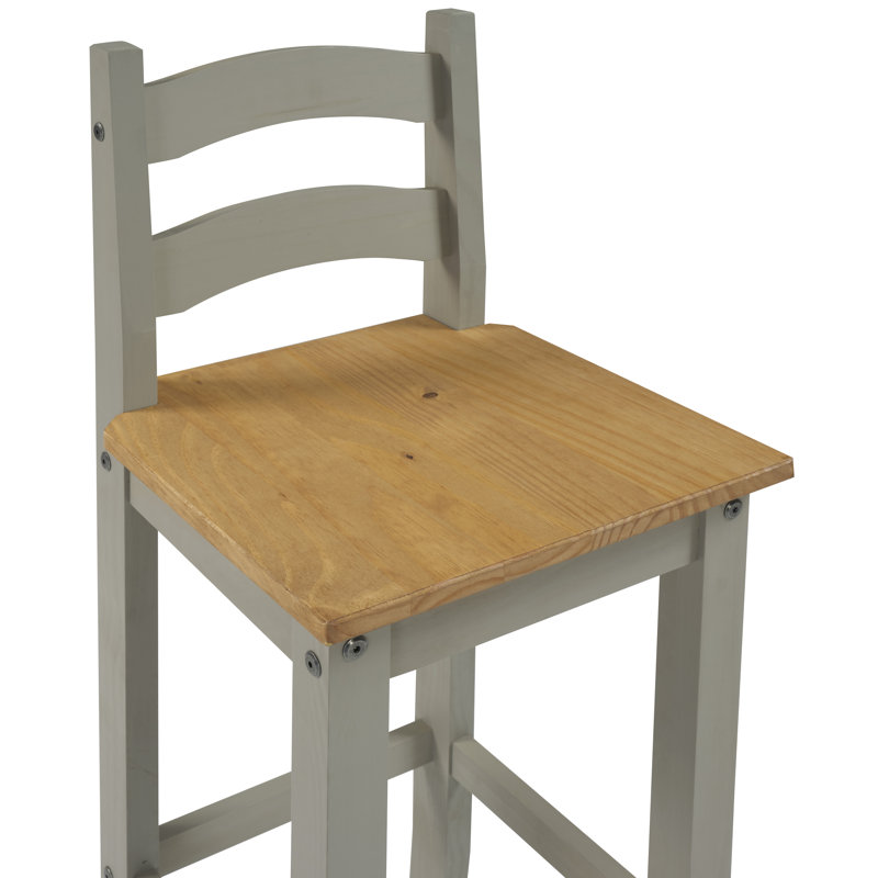 Tol 2 - Person Pine Solid Wood Dining Set, Grey