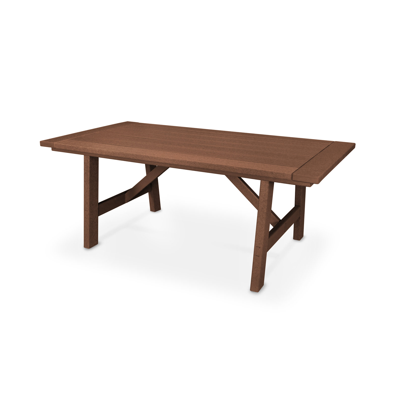 POLYWOOD® Tables 75" Patio Dining Table, Teak