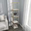 Osbie Marble Gold Storage Shelf with 3 Marble Shelves-891268548