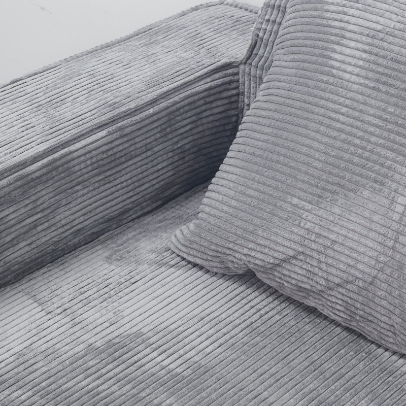 Canapé modulaire convertible 3 places Modern, Gris clair