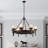Liam 8 - Light Dimmable Wagon Wheel Chandelier