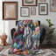 Unicorn Rainbow Bloom Burst - couverture sherpa de qualité supérieure 1 pièce - reproduction d'art luxueuse-96939491