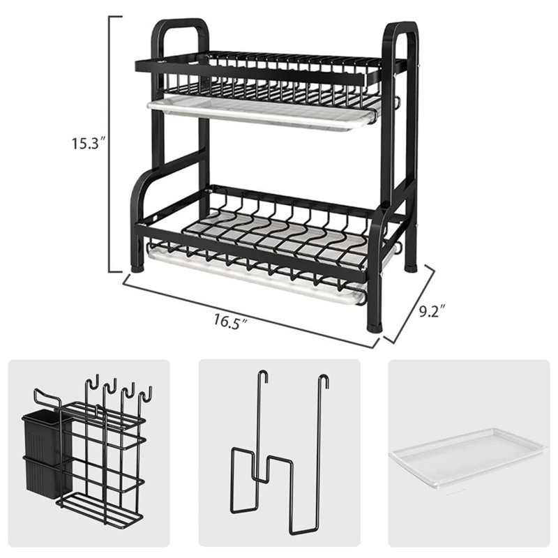 Derrill Two Tier Dish Rack