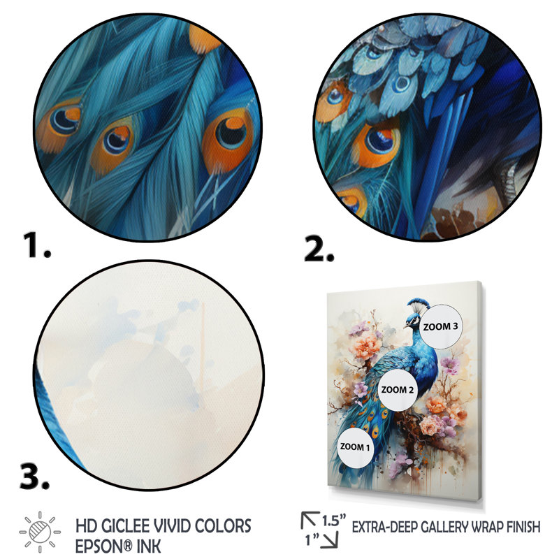 Arneisha, corail bleu, art indien dansant paon II - reproduction, Cadre simple noir, H 20 po x l 12 po x P 1 po
