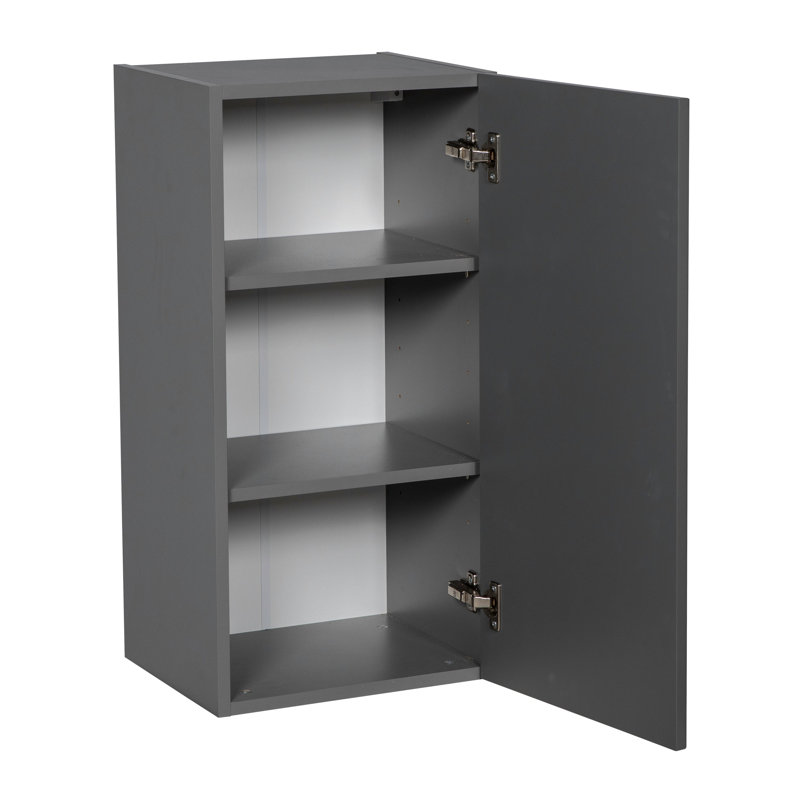 Armoire murale standard à panneau de particules l 24 po prête à assembler, Gris lustré, H 30 po x l 24 po