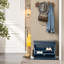 Banc de rangement en bois bleu avec 1 tiroir rabattable, banc d'entrée rembourré avec rangement pour le couloir et la chambre à coucher, H 20,47 po x l 23,6 po x P 9,45 po-867645473-817011255