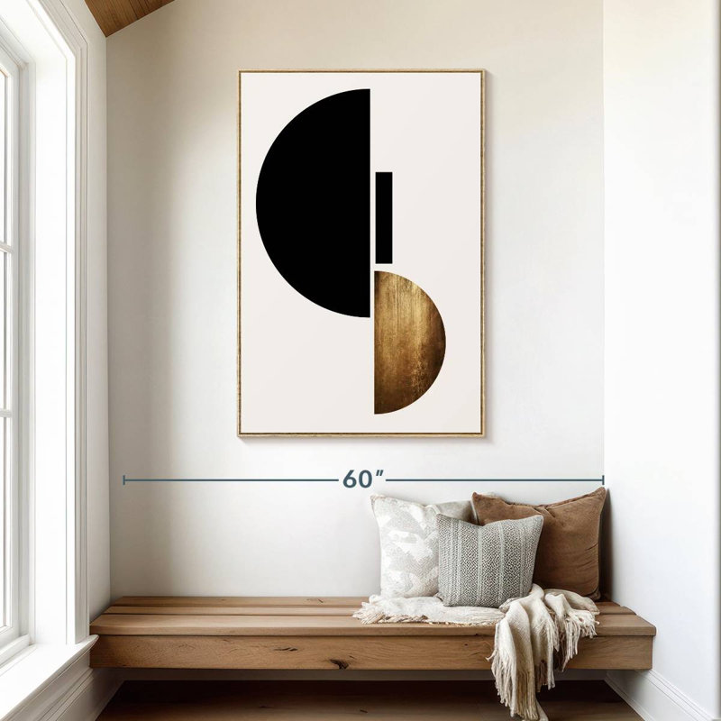 Forme II, Floating Frame Natural Wood, 31" x 46"