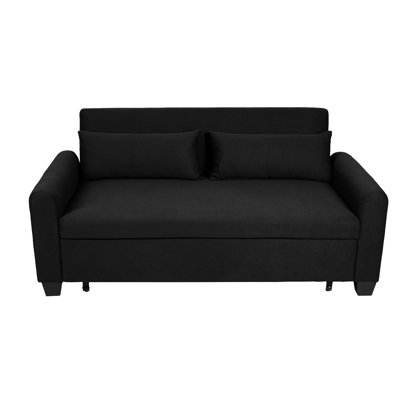 Lit en tissu 2 en 1, 61 pouces, mousse viscoélastique haute densité et lin peau. Pour les appartements, les dortoirs et les espaces extérieurs. Double structure de support en fer, coussins réglables, idéal pour les salons, les bureaux et le camping.