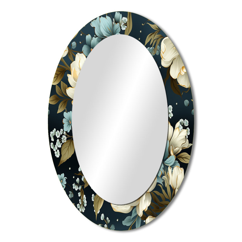 Victorian Elegance - Miroir mural ovale traditionnel, H 36 po x l 24 po
