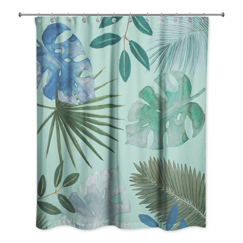 Rideau de douche Rosalee Micky, Bleu sarcelle