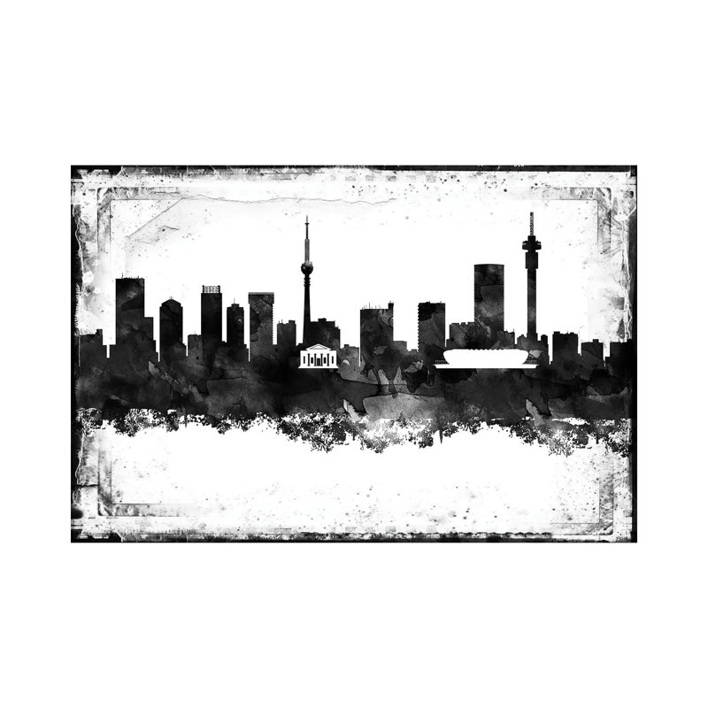 Johannesburg Film by WallDecorAddict - Wrapped Canvas Gallery-Wrapped Canvas Giclée, 66.04 cm H x 45.72 cm W