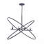 Luminaire suspendu en métal à 4 branches en laiton noir mat L 29 po x l 15 po x H 37,5 po