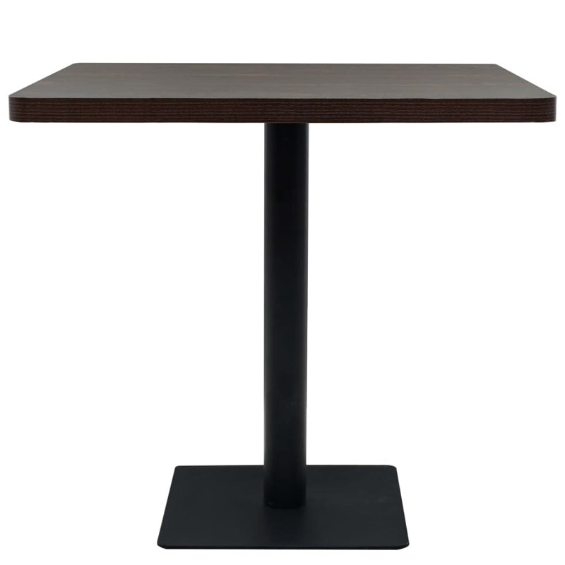Stalvey Metal Base Dining Table, Dark Ash
