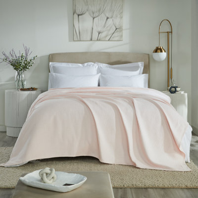 Couverture ultra douce 100% coton Janiya - 350 g / m², respirante et légère, réversible et lavable à la machine, jeté et couverture toutes saisons