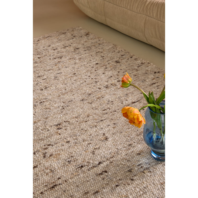 Sober Wool Area Rug, Natural, Rectangle 6'7 x 9'2