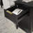 54” Writing Desk with Storage, Fluted Design, Modern Wood, Onyx Birch-185965149