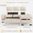 95" W Linen L-Shaped Sleeper Sectional with Storage-1516826674
