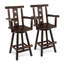 Tabouret de bar pivotant en bois massif de 29 po
